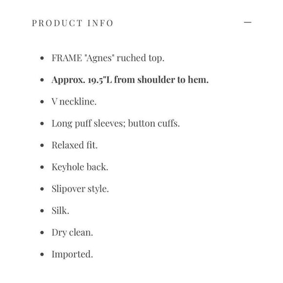 Frame new !! Medium Off-White V-Neck Ruched Long-Sleeve Blouse - Picture 14 of 14